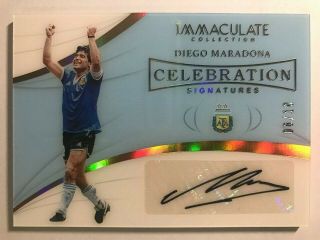 2018 - 19 Immaculate Celebration Signatures Autograph Auto : Diego Maradona 08/10