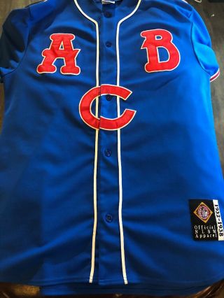 Atlanta Black Crackers Negro League Baseball Throwback Jersey Xl Sewn Blue Red