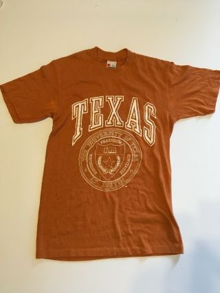 Vintage University Of Texas Longhorns Shirt Made In Usa Seal Med Small