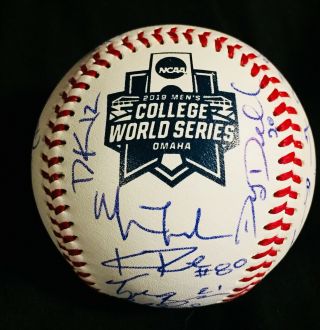 2019 Vanderbilt Commodores Signed Autograph Cws Baseball College World Series 2