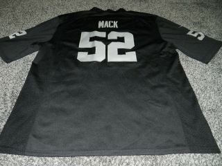 Nike Oakland Raiders 52 Khalil Mack Black & Gray Nfl Football Jersey Size Xxxl