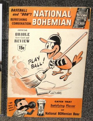 Sept 2 1955 Balt Orioles Vs Boston Red Sox Program Ted Williams 392nd Career Hr