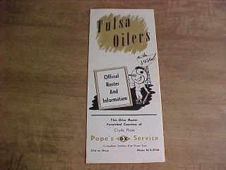 1956 Tulsa Oilers Baseball Player Roster/press Guide (chicago Cubs)