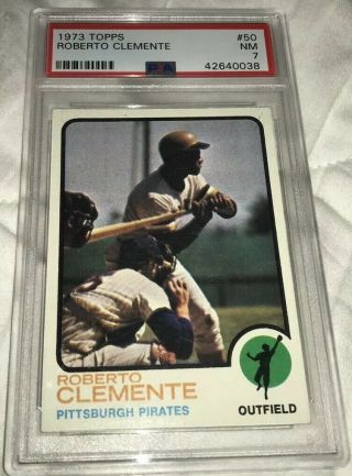 1973 Topps Roberto Clemente 50 Psa 7 Nm Baseball Card