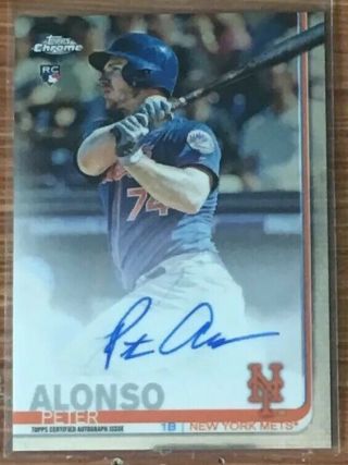 2019 Topps Chrome Pete Alonso Auto Rookie Card Roty??