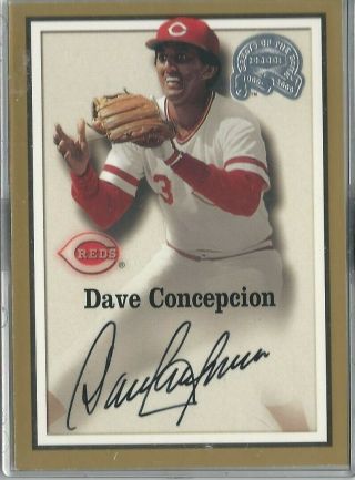 2000 Dave Concepcion Autograph Fleer " Greats Of The Game " - Cincinnati Reds
