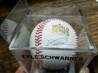 Jsa Authenticated Kyle Schwarber 2016 World Series Signed Baseball Chicago Cubs
