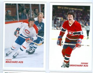3 1/2 X 5 1/2 Montreal Canadiens Habs Molson Alumni Postcard Pierre Bouchard X 2