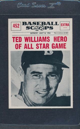 1961 Nu - Card Scoops 452 Ted Williams Nm/mt 54
