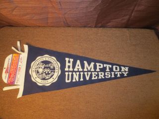 Vintage Collegiate Pacific Felt Pennant Hampton University Pirates Seal