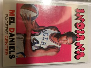 1970 Topps Basketball Indiana Pacers Mel Daniels Rookie Card Rc Hof 195 Vg,