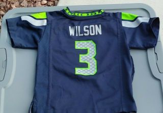 Seattle Seahawks Nfl Football Jersey Russell Wilson 3 Qb Nike Toddler 4t
