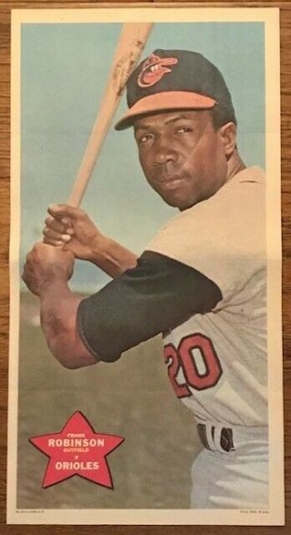 Topps 1968 Baseball Poster 24 Frank Robinson - Baltimore Orioles