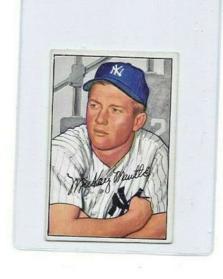 1952 Bowman 101 Mickey Mantle Gd Looks Nicer