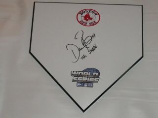 Dave Roberts Signed Home Plate Boston Red Sox 2004 World Series The Steal Inscr