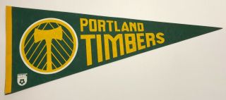 Vintage 1970s Portland Timbers North American Soccer League Nasl Pennant 12x30
