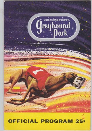 1957 Phoenix Greyhound Program