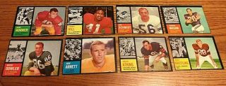 1962 Topps Football 6 Different Vintage Cards