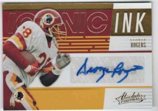 George Rogers Gamecocks Auto 2018 Panini Absolute Iconic Ink 14