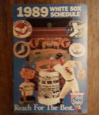 1989 Chicago White Sox Baseball Pocket Schedule - Old Style Beer Ad
