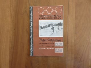 1936 Garmisch Winter Olympic Games Program February 12 1936