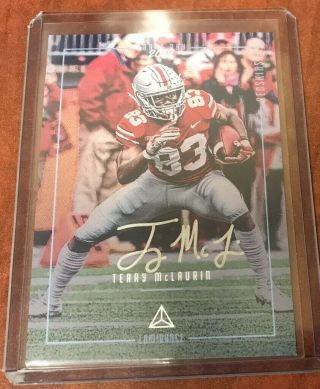 2019 Panini Luminance Terry Mclaurin Draft Day Ink Rookie Auto Silver On Card