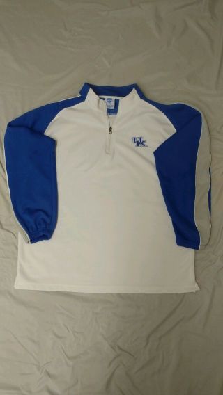 University Of Kentucky Wildcats 1/4 Zip Knitted Pullover Xl