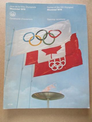 Vintage 1976 Montreal Summer Olympics Opening Ceremony Program
