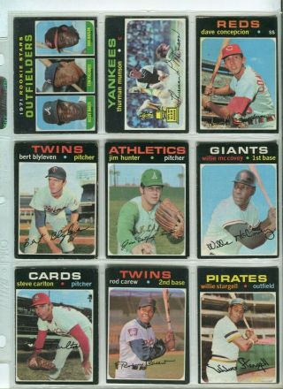 1971 TOPPS BASEBALL COMPLETE 752 - CARD SET VG IN BINDER & PAGES 3