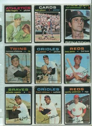 1971 TOPPS BASEBALL COMPLETE 752 - CARD SET VG IN BINDER & PAGES 7