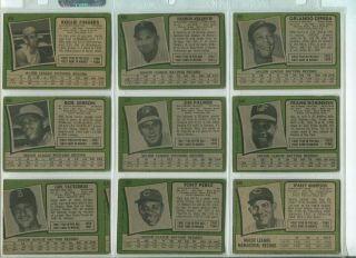 1971 TOPPS BASEBALL COMPLETE 752 - CARD SET VG IN BINDER & PAGES 8