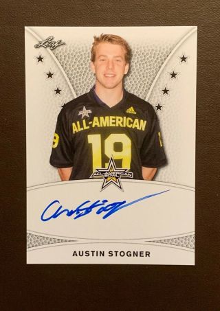 Austin Stogner Oklahoma Sooners Football 2019 Leaf All - American Tour Autograph
