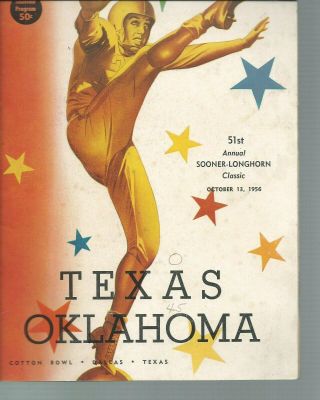 Football Program: Texas Vs Oklahoma 1956 (cotton Bowl)