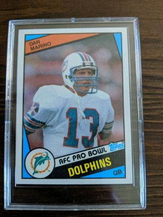 1984 Topps Dan Marino Miami Dolphins Rookie Card 123 Afc Pro Bowl