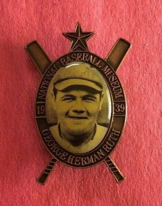 Baseball Hall Of Fame Museum Five Pin Back Babe Ruth