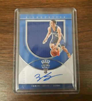 2018 - 19 Panini Crown Royale Silhouettes Zhaire Smith Rc Rookie Jersey Auto /199