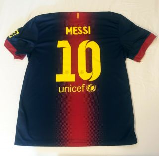 2012 - 2013 Fc Barcelona Lionel Messi Home Jersey Authentic Nike Xl