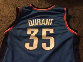 NBA Oklahoma City Thunder Kevin Durant 35 Swingman Jersey Blue Medium M 3