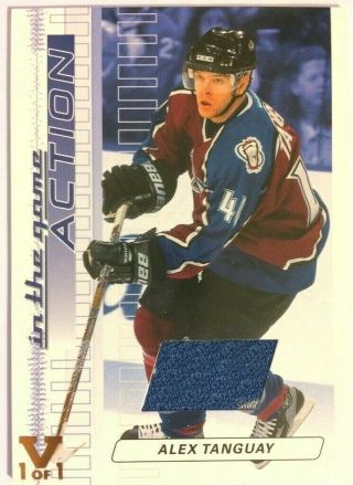 2003 - 04 In The Game Action Sapphire Jersey Alex Tanguay Vault Copper 1/1 M - 117