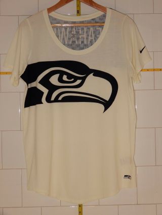 Seattle Seahawks Nike Nfl Women’s Xl Tri - Blend Athletic Cut T - Shirt