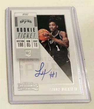 Lonnie Walker Iv 2018 - 19 Panini Contenders Rookie Ticket Auto Rc 138 Variation