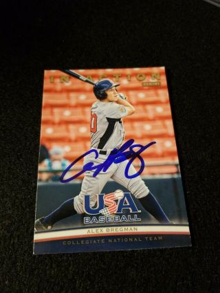 Alex Bregman Signed/autographed Panini Card 6 Team Usa Baseball