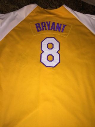 Majestic Kobe Bryant Los Angeles Lakers Baseball Jersey Mens 2XL Made In USA 2