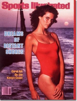 February 8,  1982 Carol Alt Sports Illustrated Swimsuit Issue No Label