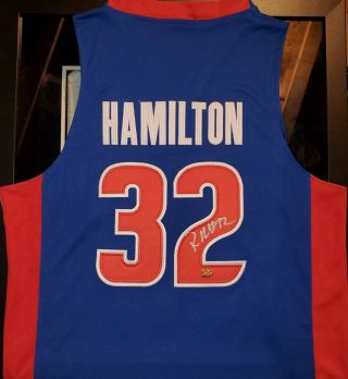 Richard Rip Hamilton Autographed Detroit Pistons Jersey W/coa