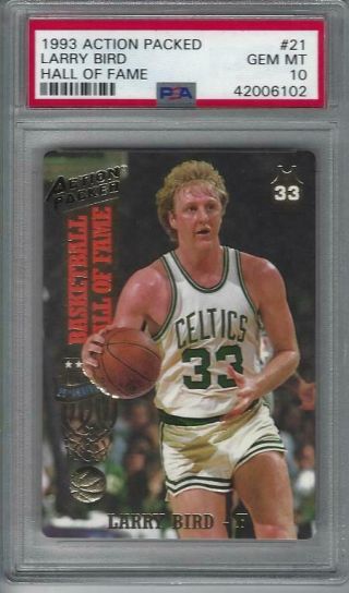 1993 Action Packed Hall Of Fame 21 Larry Bird Hall Of Fame Psa 10 42006102
