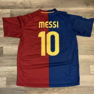2008 - 2009 Nike FC Barcelona FCB Jersey Shirt Kit Messi Argentina XL 2
