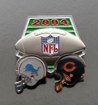 2004 Game Day Pin Chicago Bears Detroit Lions Nfl Pin Gameday