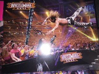 Shawn Michaels The Undertaker Autographed Signed Poster Wwf Wwe W/coa Deadman