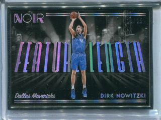 2018 - 19 Panini Noir Dirk Nowitzki Feature Length Framed Metal Card 262 18/25